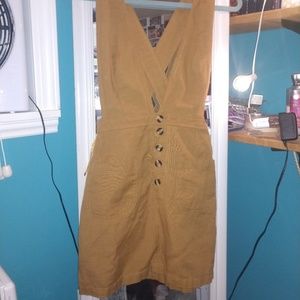 japna brown pinafore dress